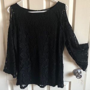 Black lace blouse / tunic